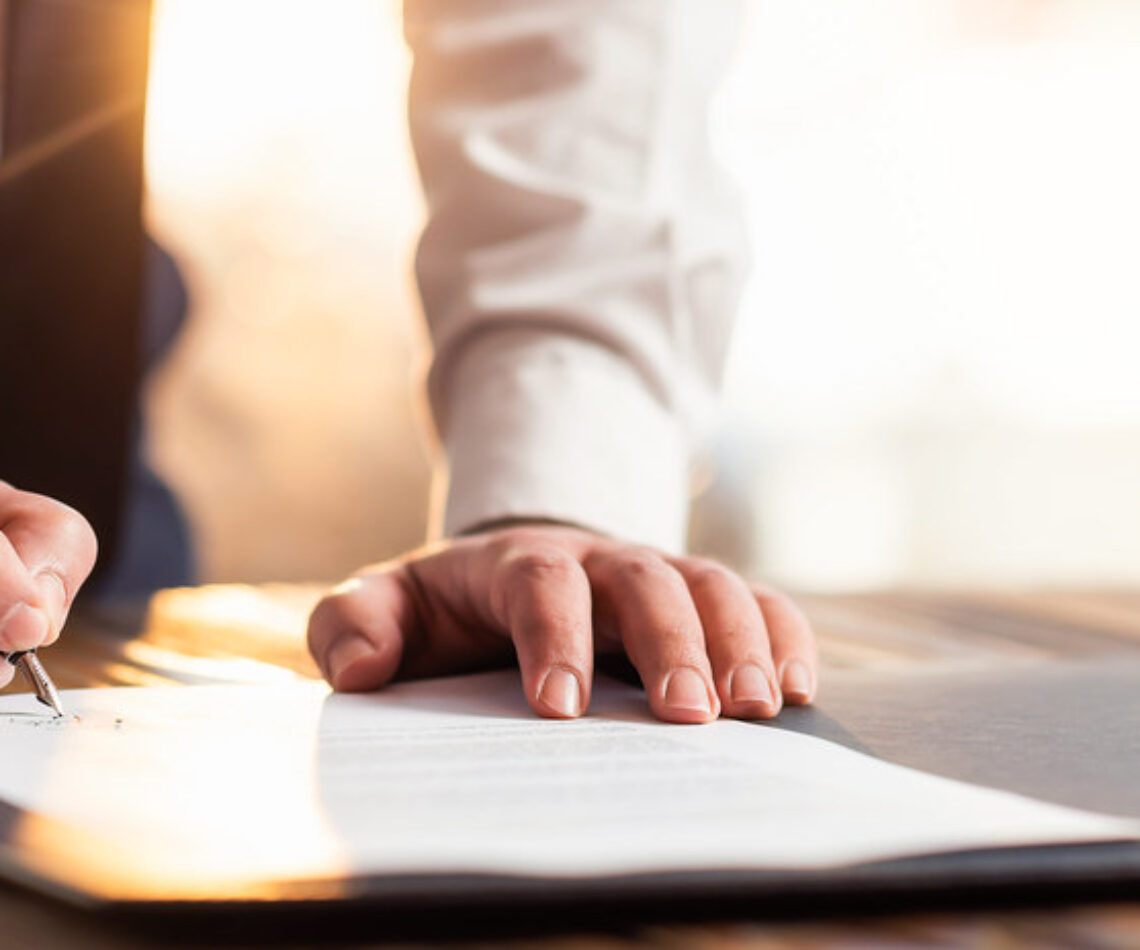 signing a contract