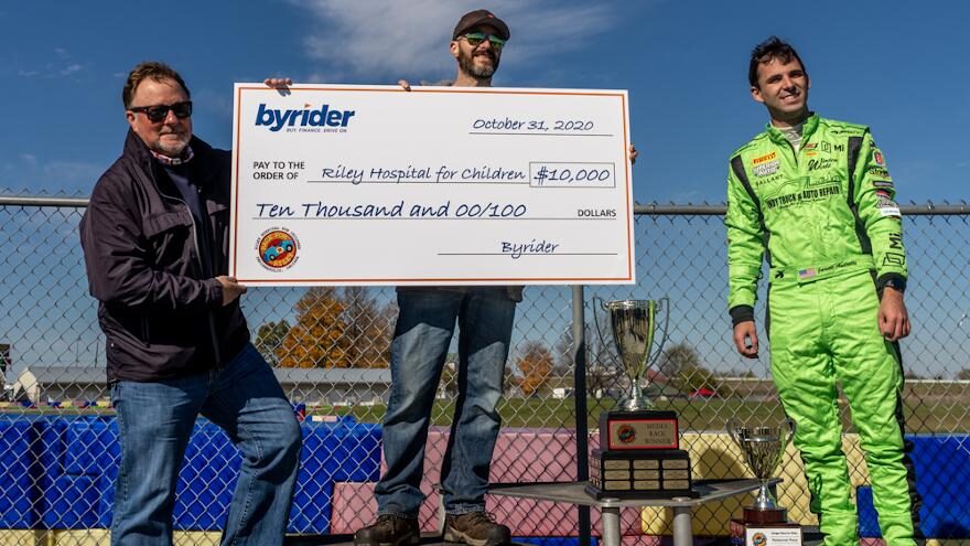 Race For Riley Byrider Check Presentation