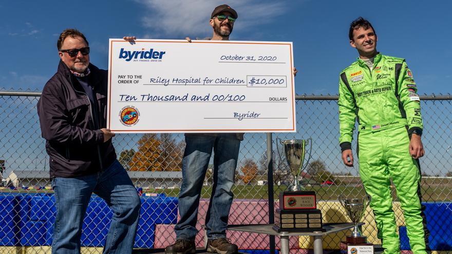 Race For Riley Byrider Check Presentation