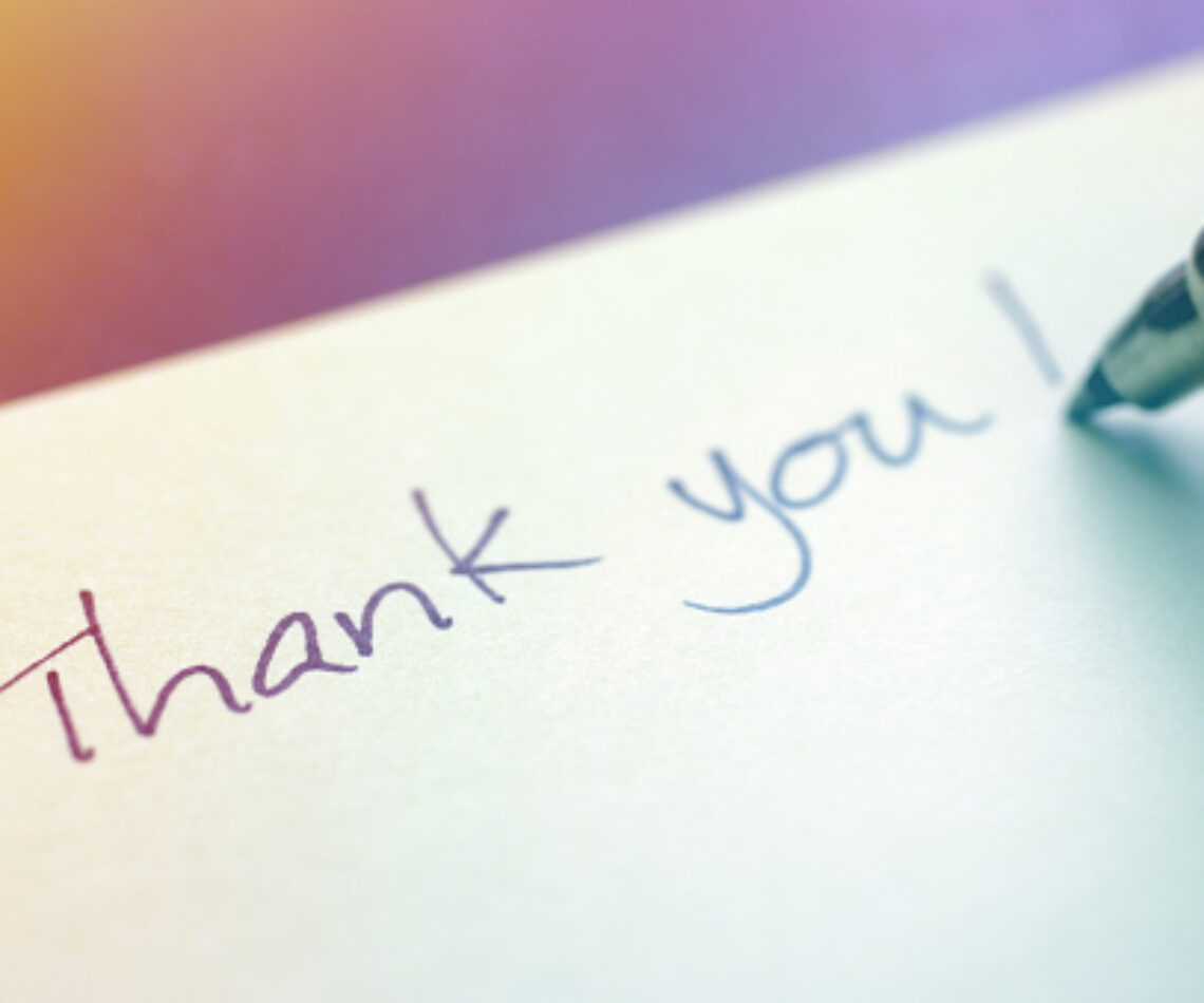 a thank you note