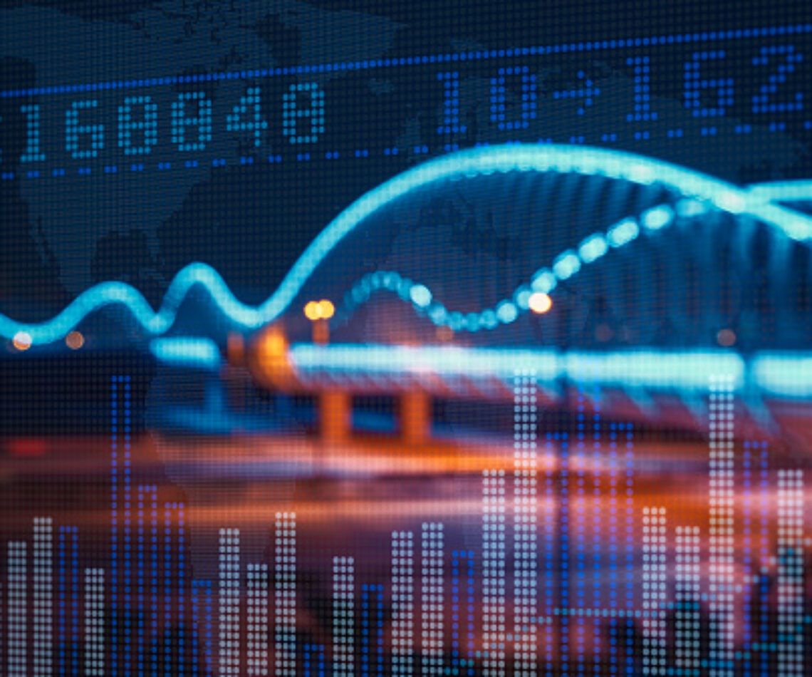 graphs and numbers representing stocks