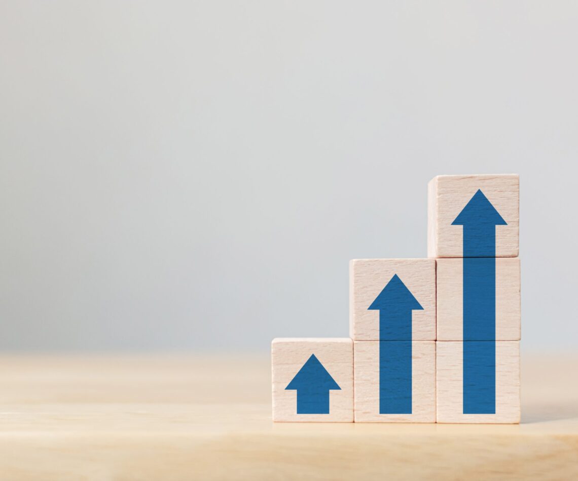 blocks symbolizing career and business growth