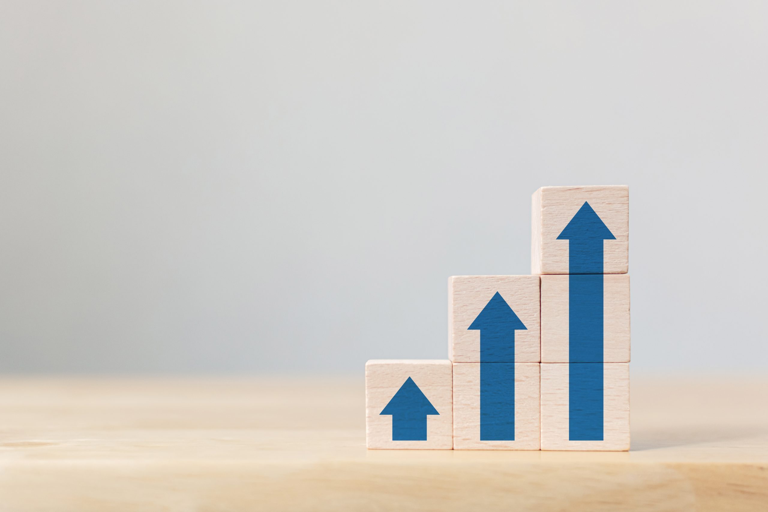 blocks symbolizing career and business growth