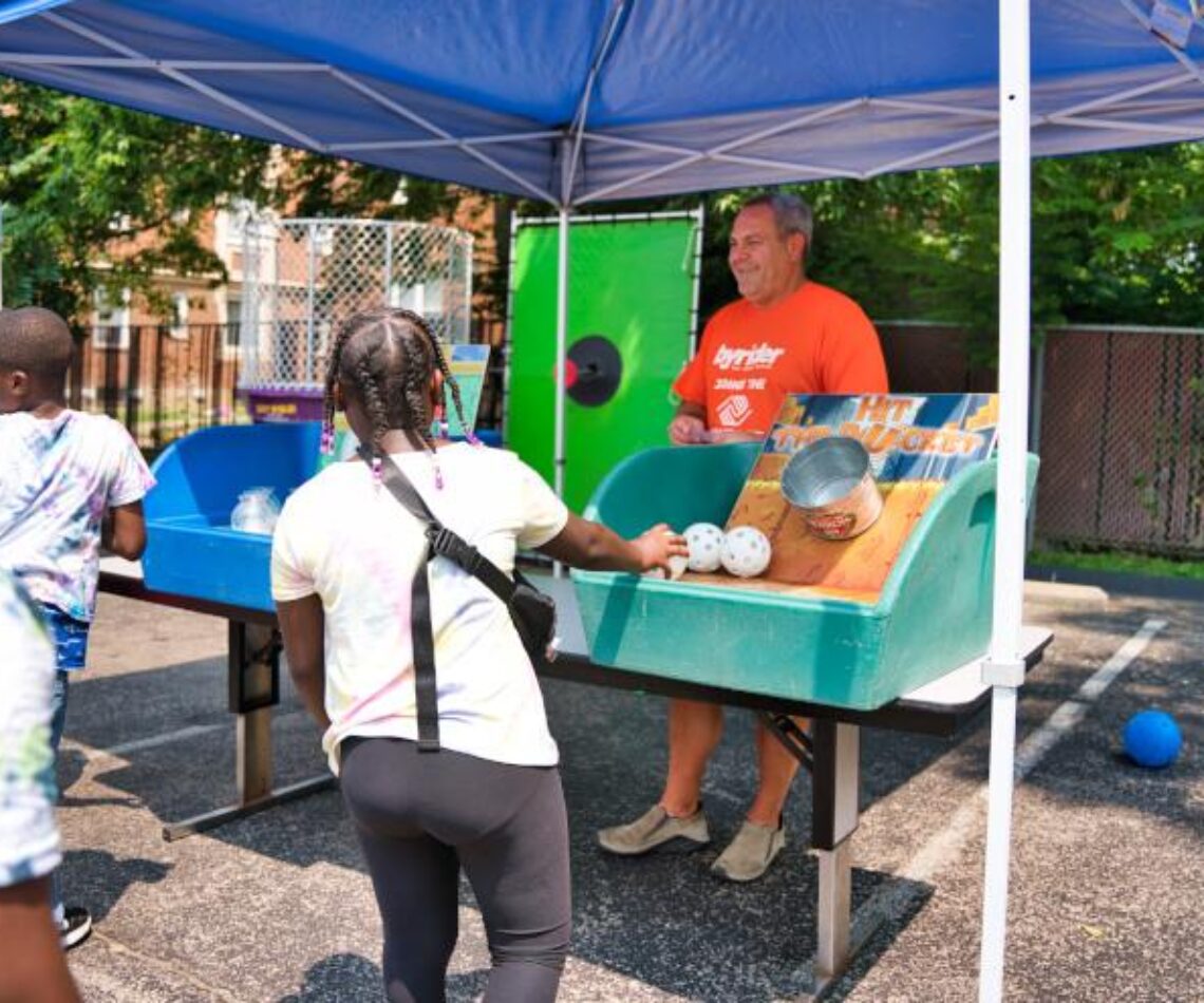 Byrider volunteers in a charity event