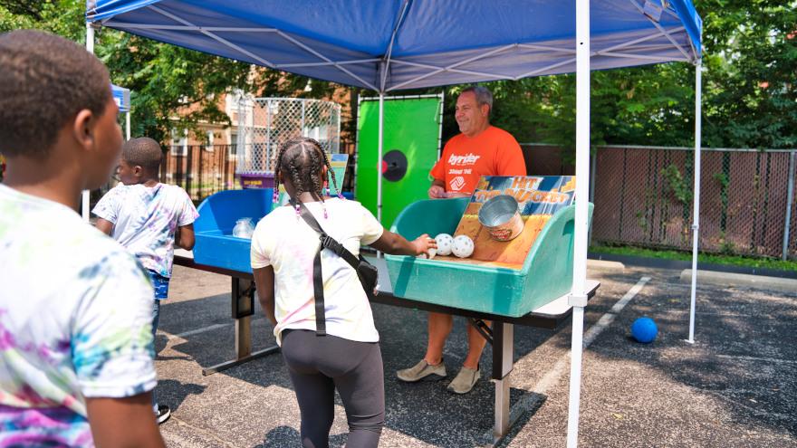 Byrider volunteers in a charity event
